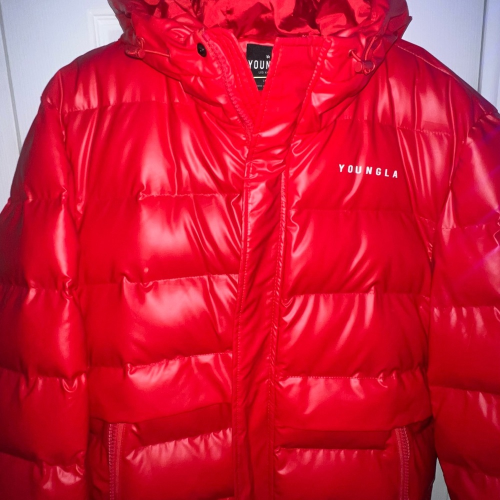 YoungLA Bold Red Quilted Jacket